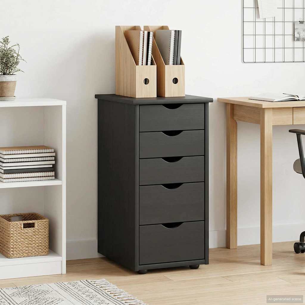 vidaXL Kast Honing bruin 34 x 39 x 61,5 cm Massief vurenhout