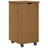 vidaXL Rollende kast Honing bruin 34 x 39 x 65,5 cm Massief vurenhout
