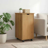 vidaXL Rollende kast Honing bruin 34 x 39 x 65,5 cm Massief vurenhout