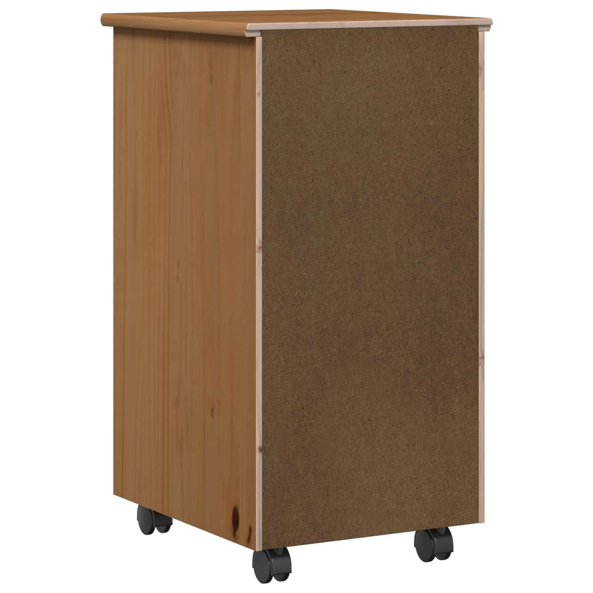 vidaXL Rollende kast Honing bruin 34 x 39 x 65,5 cm Massief vurenhout