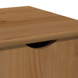 vidaXL Rollende kast Honing bruin 34 x 39 x 65,5 cm Massief vurenhout