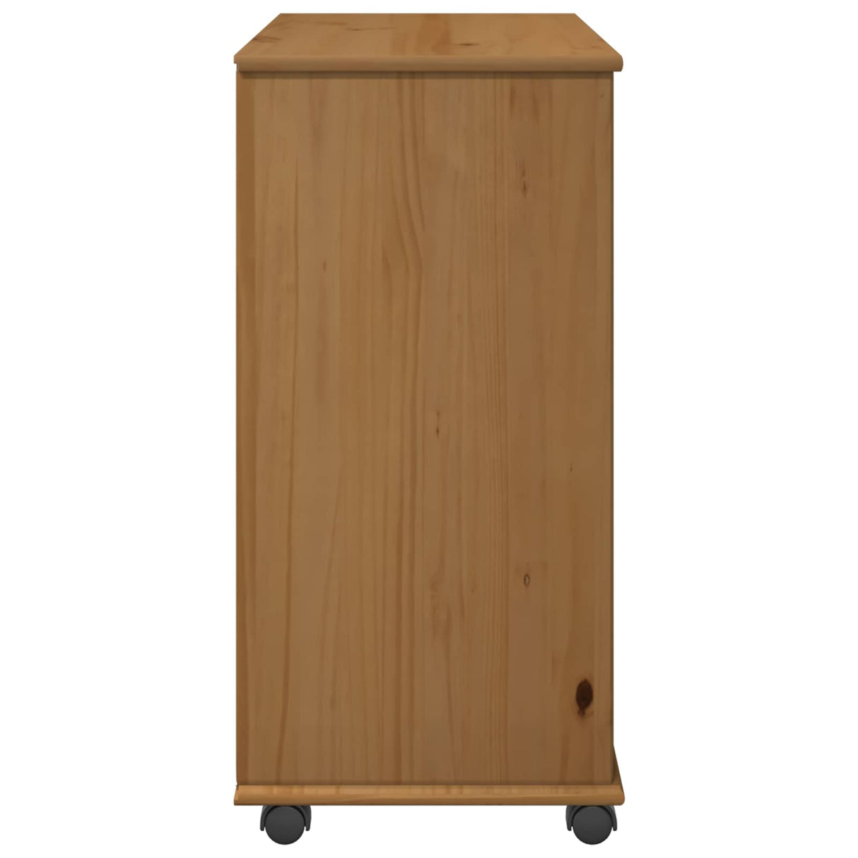 vidaXL Rolling Cabinet Honey Brown 63.5 x 39 x 79 cm Solid Pinewood