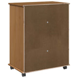vidaXL Rolling Cabinet Honey Brown 63.5 x 39 x 79 cm Solid Pinewood