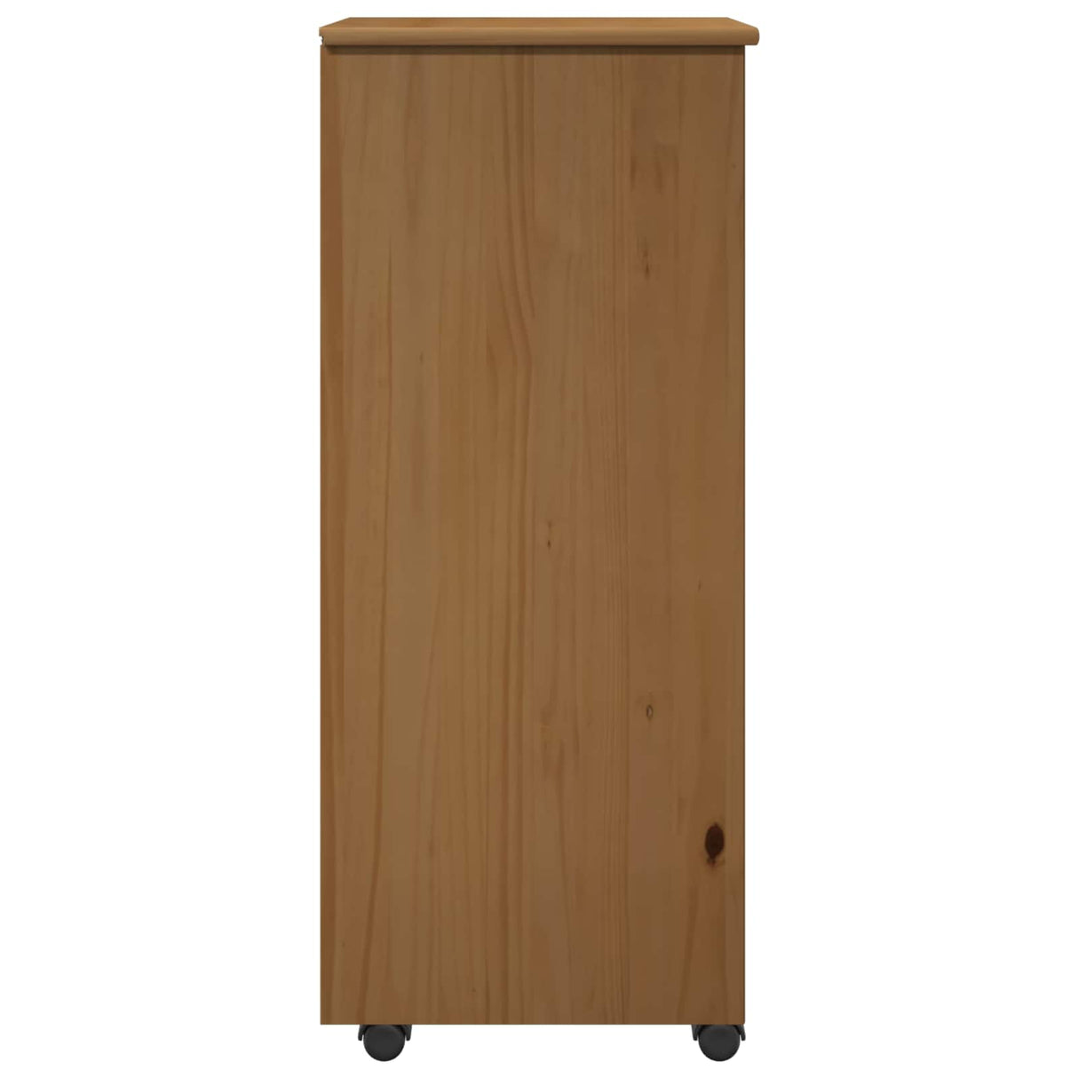 vidaXL Rolling Cabinet Honey Brown 34 x 39 x 93.5 cm Solid Spruce Wood