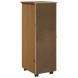 vidaXL Rolling Cabinet Honey Brown 34 x 39 x 93.5 cm Solid Spruce Wood