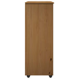 vidaXL Rollende kast Honing bruin 53 x 39 x 103 cm Massief vurenhout
