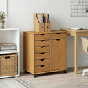 vidaXL Rollende kast met wiel Honing bruin 63,5 x 39 x 65,5 cm