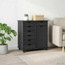 vidaXL Rollende kast met wiel Honing bruin 63,5 x 39 x 65,5 cm