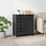 vidaXL Rollende kast met wiel Honing bruin 63,5 x 39 x 65,5 cm