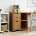 vidaXL Rollende kast met wiel Honing bruin 63,5 x 39 x 65,5 cm