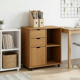vidaXL Rollende kast met wiel Honing bruin 63,5 x 39 x 65,5 cm