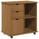 vidaXL Rollende kast met wiel Honing bruin 63,5 x 39 x 65,5 cm