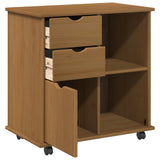 vidaXL Rollende kast met wiel Honing bruin 63,5 x 39 x 65,5 cm