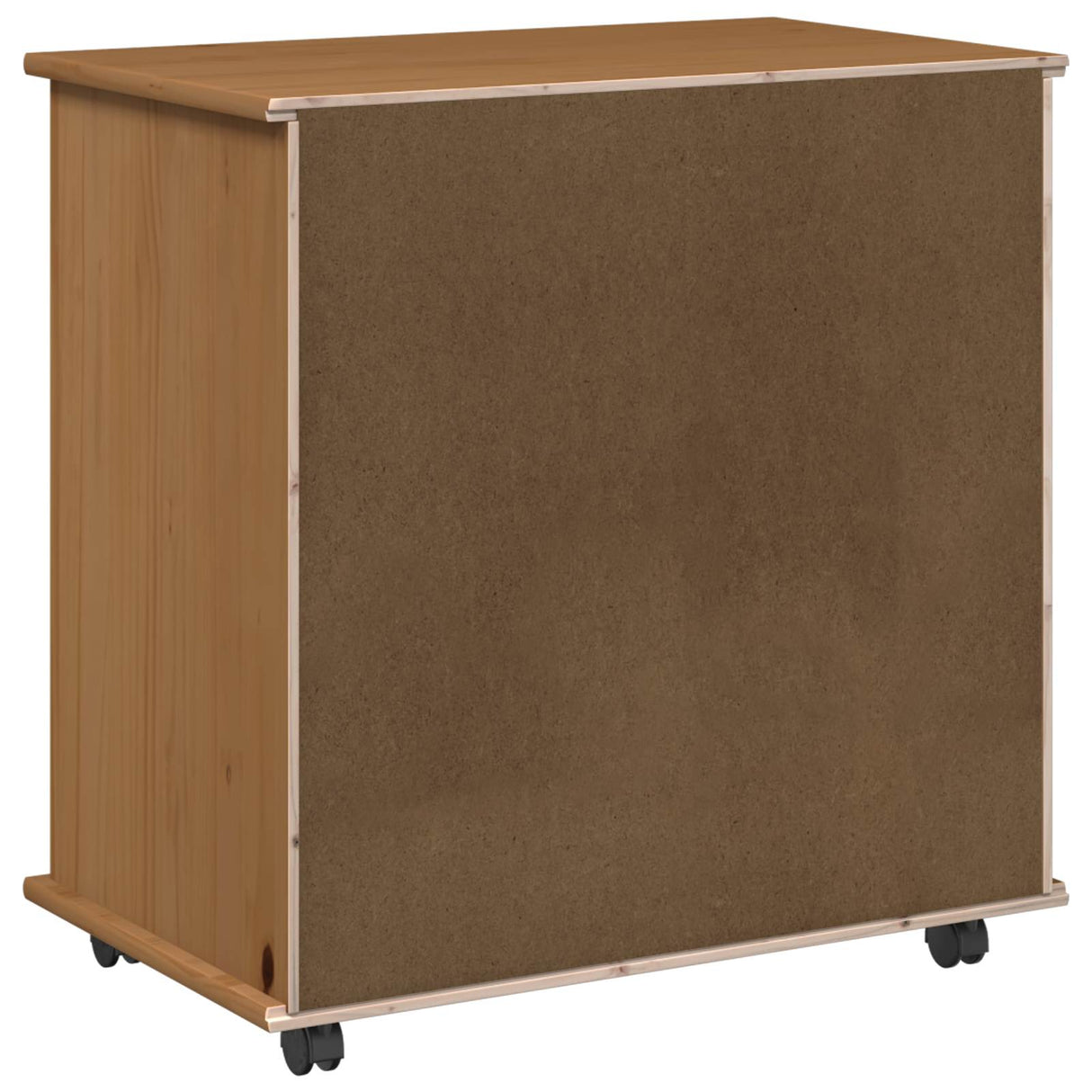 vidaXL Rollende kast met wiel Honing bruin 63,5 x 39 x 65,5 cm