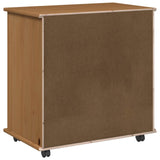 vidaXL Rollende kast met wiel Honing bruin 63,5 x 39 x 65,5 cm