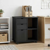 vidaXL Rollende kast met wiel Honing bruin 63,5 x 39 x 65,5 cm