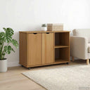 vidaXL Rollende kast Honing bruin 100 x 39 x 65,5 cm Massief vurenhout