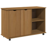 vidaXL Rollende kast Honing bruin 100 x 39 x 65,5 cm Massief vurenhout