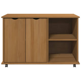 vidaXL Rollende kast Honing bruin 100 x 39 x 65,5 cm Massief vurenhout