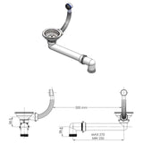 vidaXL Wasbak Zwart 470 x 440 mm Graniet