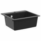 vidaXL Wasbak Zwart 470 x 440 mm Graniet