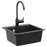 vidaXL Wasbak Zwart 470 x 440 mm Graniet