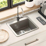 vidaXL Wasbak Zwart 470 x 440 mm Graniet