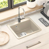 vidaXL Wasbak Zwart 470 x 440 mm Graniet