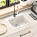 vidaXL Wasbak Zwart 470 x 440 mm Graniet