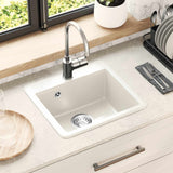 vidaXL Wasbak Zwart 470 x 440 mm Graniet