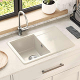 vidaXL Wasbak Zwart 470 x 440 mm Graniet