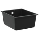 vidaXL Wasbak Zwart 370 x 460 mm 80% Kwarts en 20% Hars