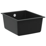 vidaXL Wasbak Zwart 370 x 460 mm 80% Kwarts en 20% Hars