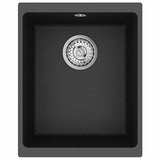 vidaXL Wasbak Zwart 370 x 460 mm 80% Kwarts en 20% Hars