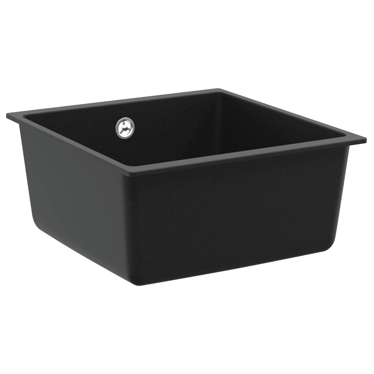 vidaXL Wasbak Zwart 370 x 460 mm 80% Kwarts en 20% Hars