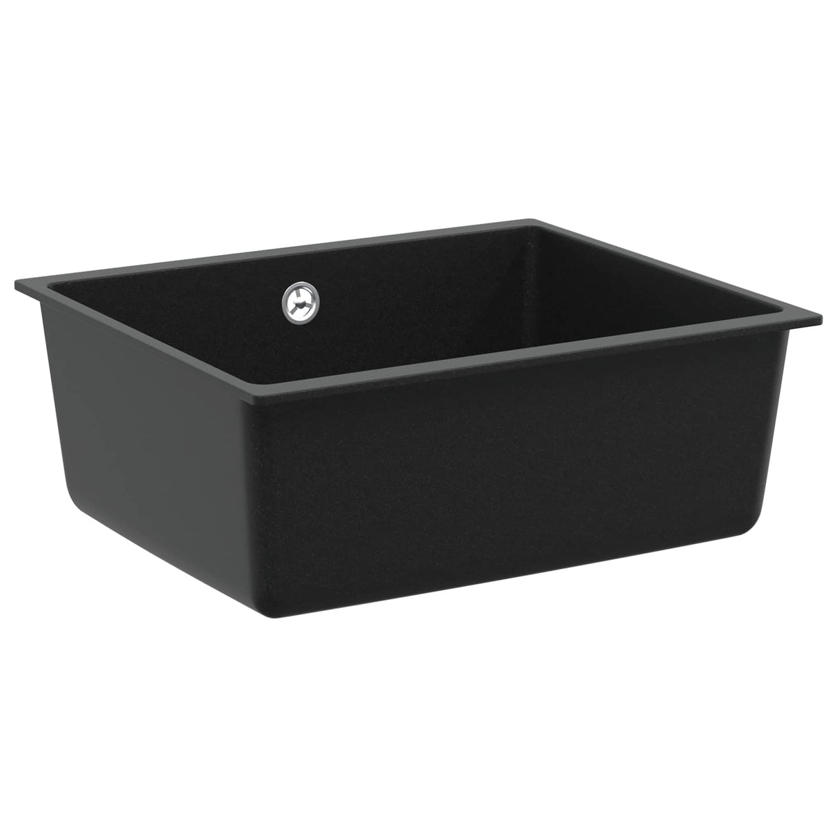 vidaXL Wasbak Zwart 370 x 460 mm 80% Kwarts en 20% Hars
