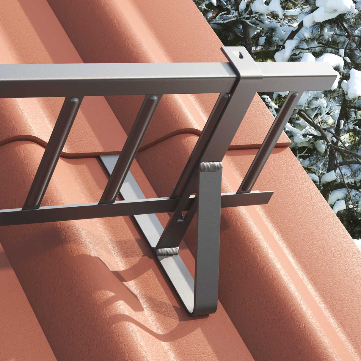 vidaXL Sneeuwbeschermingssteun Antraciet 29,5 x 3 x 34,5 cm Staal