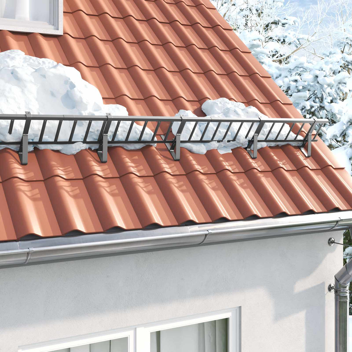 vidaXL Dak sneeuwbeschermer Antraciet 100 x 2,5 x 20 cm Staal
