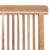 vidaXL Opvouwbare Tuinstoel 2 st Naturel Massief Teakhout