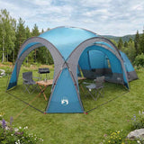 vidaXL Zijtent met dak Groen 410 x 410 x 250 cm Polyester en Staal