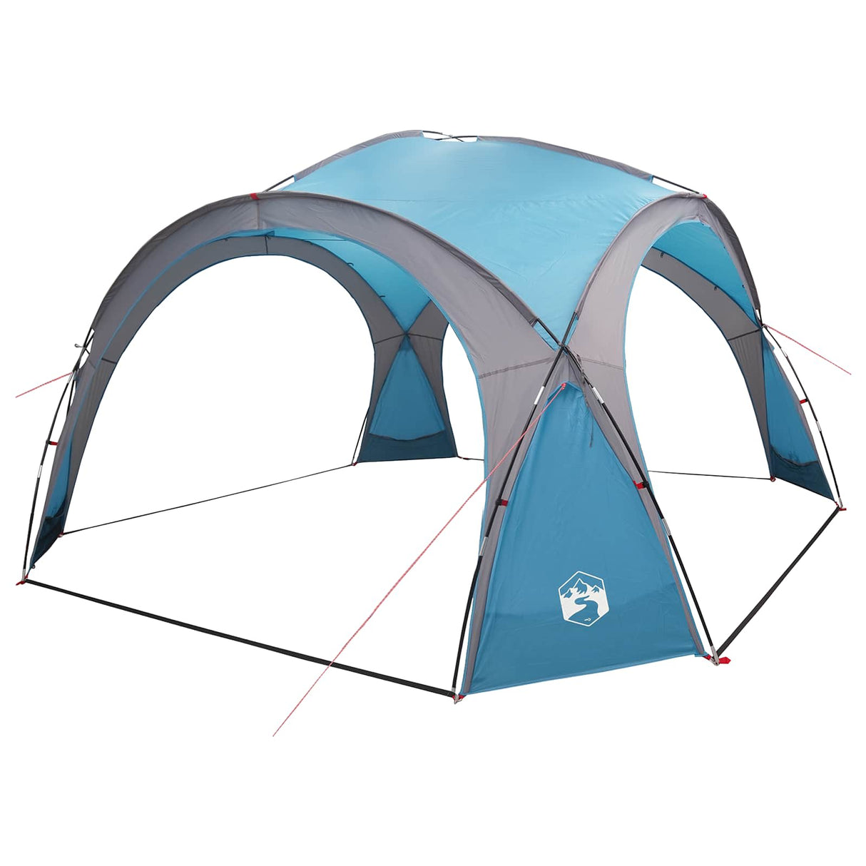 vidaXL Zijtent met dak Groen 410 x 410 x 250 cm Polyester en Staal