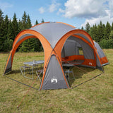 vidaXL Zijtent met dak Groen 410 x 410 x 250 cm Polyester en Staal