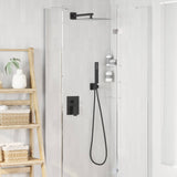 vidaXL Concealed Shower System (Square) silver Stainless steel 201