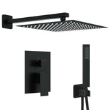 vidaXL Concealed Shower System (Square) silver Stainless steel 201