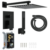 vidaXL Concealed Shower System (Square) silver Stainless steel 201