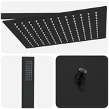 vidaXL Concealed Shower System (Square) silver Stainless steel 201