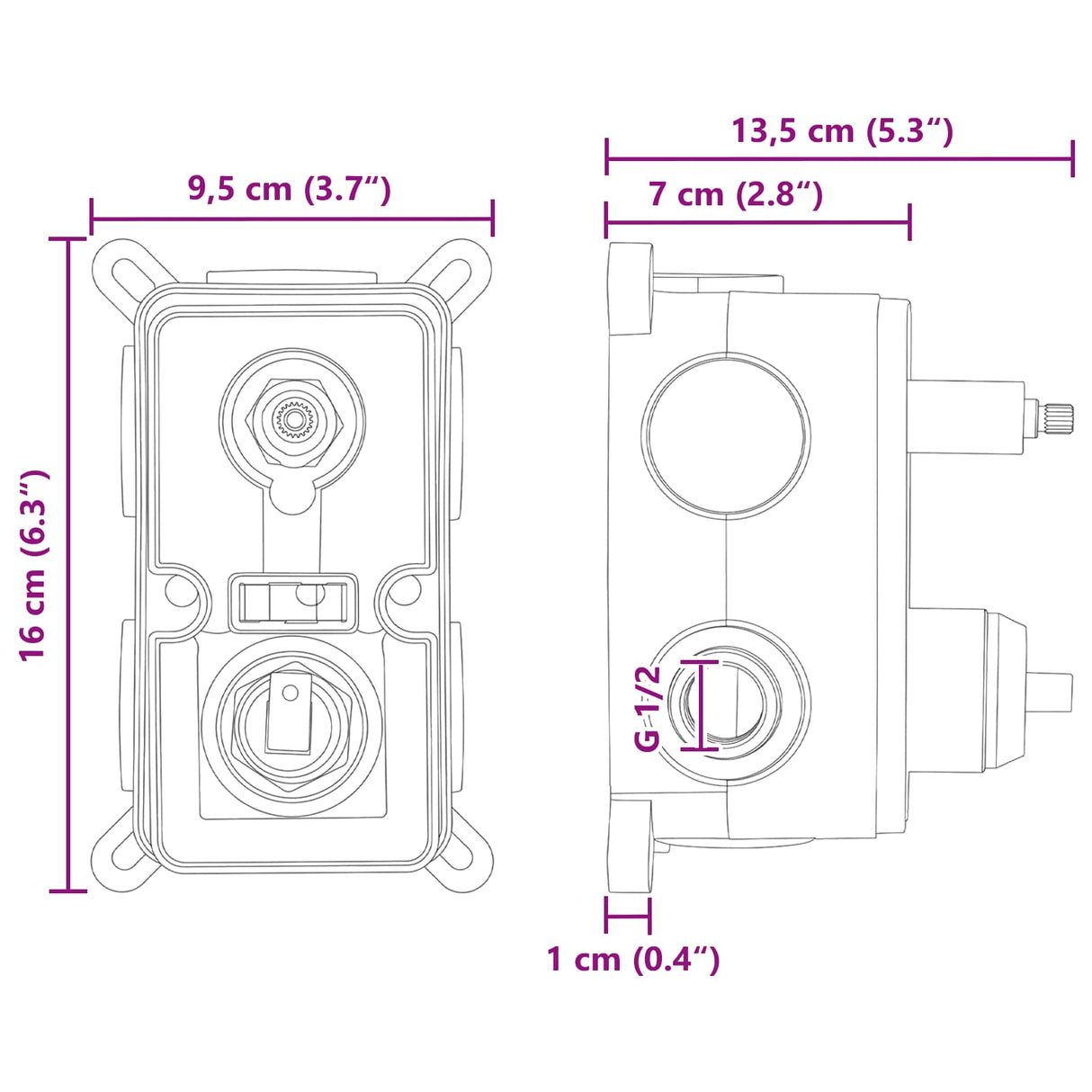 vidaXL Concealed Shower System (Square) silver Stainless steel 201