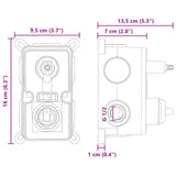 vidaXL Concealed Shower System (Square) silver Stainless steel 201