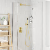 vidaXL Concealed Shower System (Square) silver Stainless steel 201