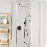 vidaXL Concealed Shower System (Square) silver Stainless steel 201